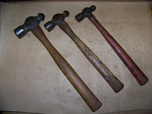 2 Vintage Craftsman Ball Peen Hammer Original Handle USA & 1 plumb 8 oz lot of 3 - Picture 1 of 5