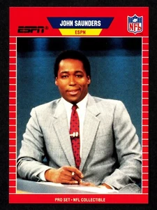 1989 PRO SET Announcer Collectible #8 JOHN SAUNDERS - *05 - Bild 1 von 2