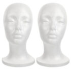 2 Stck. Schaumstoff Manikin Kopf Kosmetik Modell Kopf Perücke Schaufensterpuppe Kopf Haar