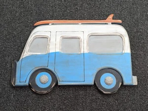 Primitives Kathy 3D Wood Volkswagen Bus Surfing Wall Hanging Sign Decor 16"x11" - Picture 1 of 5