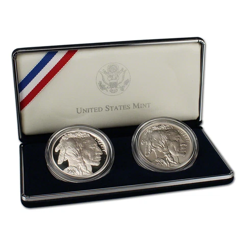 2001 US American Buffalo 2-Coin Commemorative Set Cover