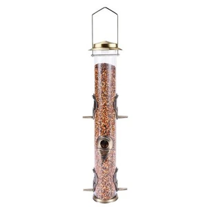 Metal Wild Bird FeederSquirrel Proof Bird Feeders for OutsideHanging 6 Port T... - Picture 1 of 7