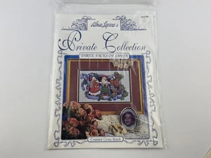alma lynne’s private collection three faces of santa cross stitch pattern christ - Picture 1 of 3
