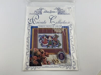 alma lynne’s private collection three faces of santa cross stitch pattern christ - Image 1 of 3