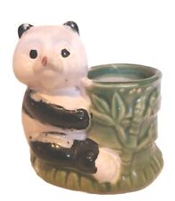 Vintage Ceramic Panda Bamboo Planter Japan (?) 4 1/2" ***READ***