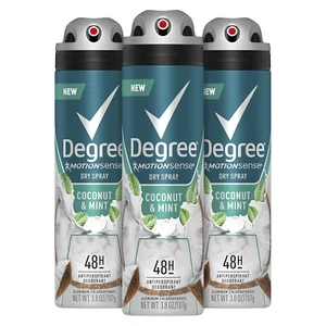 Men Antiperspirant Deodorant Dry Spray Coconut & Mint 3 Count 72Hr Sweat and Odo - Picture 1 of 12