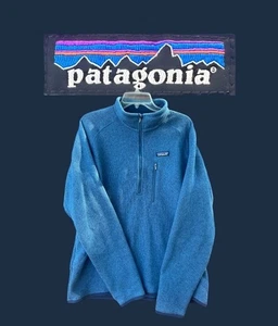Patagonia Men’s Size Large Blue 1/4 Zip Up Pull Over - Picture 1 of 4