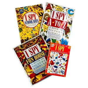 I Spy Book Lot of 4 Hardcovers Picture Riddles Scholastic Set Nonfiction Photos - Picture 1 of 16