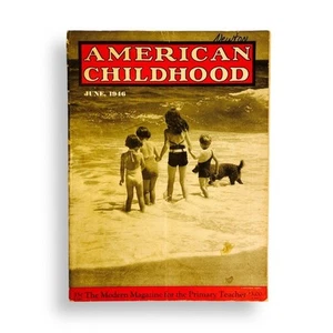American Childhood Vintage 1946 Magazine Teacher Lesson Plans Children's Stories - Picture 1 of 7