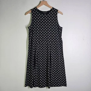 J.Jill Wearever Collection Slinky Printed Sleeveless Dress S Black - Picture 1 of 7
