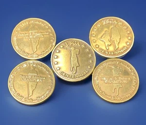 Marcadores de pelotas de golf Newport US Open Club de golf/centenario USGA de 5 monedas con logotipo - Imagen 1 de 6