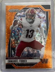 Emmanuel Forbes 2024 Panini Orange Disco Prizm Football Card #291 Commanders - Picture 1 of 2