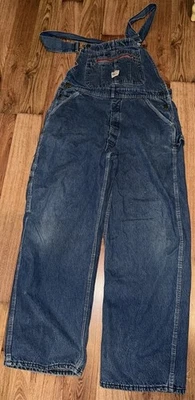 Vintage POINTER BRAND Carpenter Overalls Measurements 34” x 28” Missing Button** - Image 1 of 4