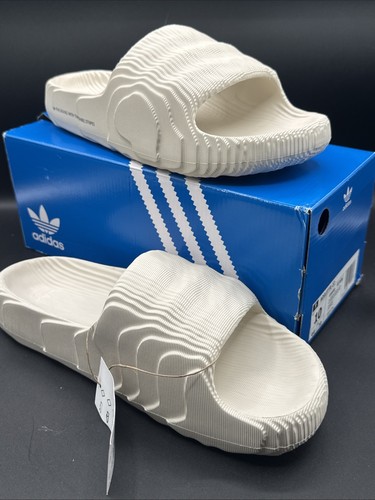 Adidas Adilette 22 Slides Bianco Alluminio Taglia 10 GX6950