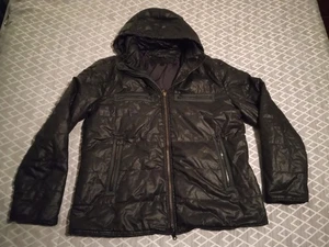 John Varvatos USA puffer hooded Coat Full Zip Button mens size XL - Picture 1 of 3