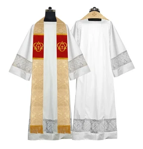 Traditional Embroidered Church stole with Trinity Motif - Picture 1 of 2