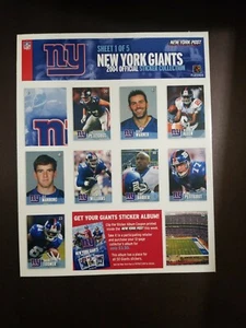  BRAND NEW NEW YORK POST NEW YORK GIANTS 2004 OFFICIAL STICKER COLLECTION 1 of 5 - Picture 1 of 1