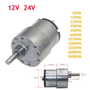JGB37-520 37mm DC 12V/24V High Torque Getriebe Elektrogetriebe Mikromotor 7-960RPM - Bild 1 von 8