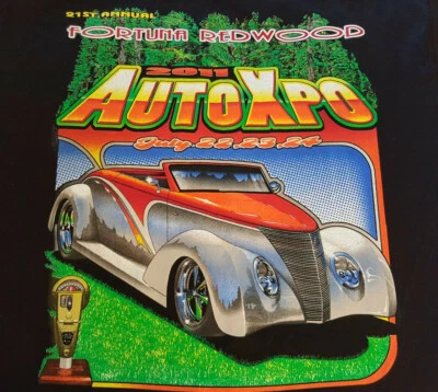 Fortuna Redwood T Shirt Large AutoXpo 2011 Car Show NWOT NEW Tee INV1629  - Image 1 of 4