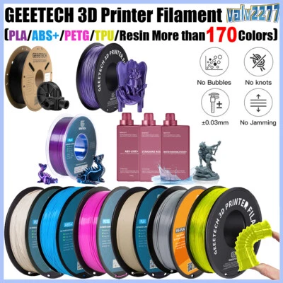 Filamento impresora 3D Geeetech PLA ABS+ PETG TPU resina UV 1,75 mm 0,4/0,5/1 kg DE