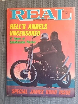 ULTRA RARE Oct. 1966 Real Magazine Hells Angels Biker Culture IN GOOD CONDITION - Image 1 of 4