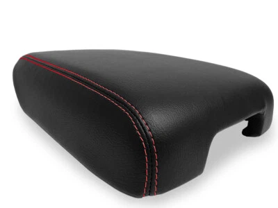Fits 2014-2020 Infiniti QX60 PVC Leather Console Lid Armrest Cover Red Stitch - Image 1 of 4