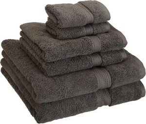 New-Egyptian Cotton Pile 6 Piece Towel Set, Includes 2 Bath, 2 Hand, 2 - Picture 1 of 6