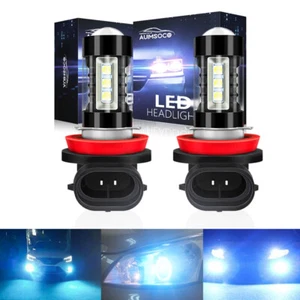 H11/H8 LED Fog Light Bulbs Driving Lamp Ice Blue 8000K High Power Lamp 2-Pack - Picture 1 of 12