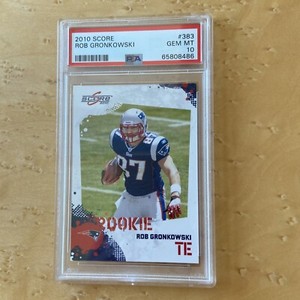 2010 Score Rob Gronkowski PSA 10 Gem Mint Rookie Card RC  #383