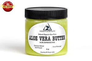 ALOE VERA BUTTER ORGANIC by H&B Oils Center COLD PRESSED RAW PURE 4 OZ - Picture 1 of 12