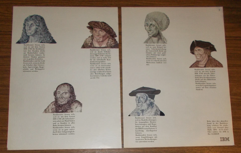 Seltene Werbung IBM - Der neueste Kontostand der Bankberatung 1988 - Bild 1 von 1