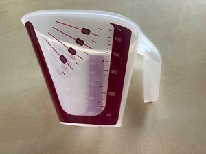 TUPPERWARE CombiPlus Messbecher Messgenau 1L in Beere/Transparent 7518A-4 - Bild 1 von 6