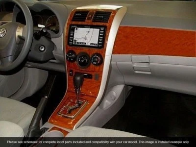 KIT DE MOLDURAS DE TABLERO DE MADERA INTERIOR ESTILO TOYOTA COROLLA 2009 2010 2011 2012 2013 35 PIEZAS Foto 1 de 4