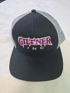 GILTNER Inc Black/Grey Mesh Truckers Snapback Hat Cap OSFM NWOT - Picture 1 of 9