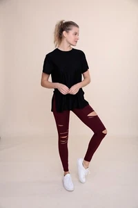*NWT* Mono B Black Mesh Top - Picture 1 of 2