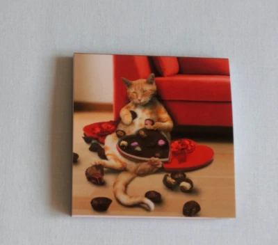 Katzen  Naschkatze - HUMOR 1x Klebezettel Haftnotizen 50 Blatt Notizzettel - Bild 1 von 3