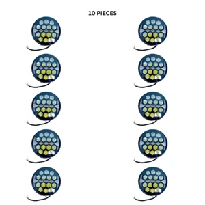 SPARPAKET 10X LED RUND 12/24V GELB POSITION SCHEINWERFER 9" LKW GELÄNDEWAGEN - Bild 1 von 8
