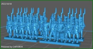 Cazadores reclutas de jóvenes guardias franceses - 4 tiras de minis - miniatura épica de 15 mm - Imagen 1 de 2