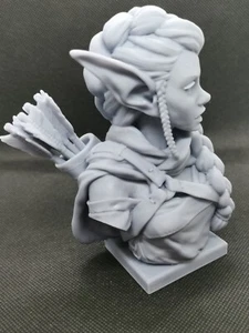 Elf Archer Bust (fan art) Figurine 3D Resin Printed - 5" (125mm) - High Quality - Picture 1 of 5