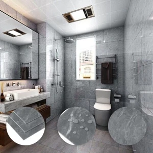 10 Pieces PVC Wall Panel Decor Tiles Cladding Wallpaper Waterproof Marble Effect - Picture 1 of 12