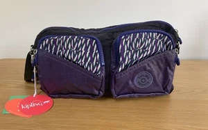 Kipling Hikone Crossbody Bag In Purple Combo NEW - Picture 1 of 6