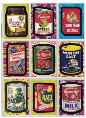 2008 WACKY PACKETS FLASHBACK SERIE 1 JUEGO COMPLETO BASE BORDE NEGRO 72 TARJETAS Foto 1 de 4