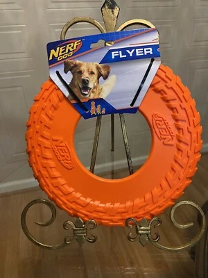 Nerf Dog Rubber Tire Flyer Toy 10" Frisbee Lightweight Durable Floats M / L Dog  - Image 1 of 4