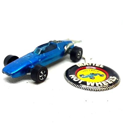 Hot Wheels Redline Indy Eagle 1969 azul hecho en Hong Kong con botón Foto 1 de 4