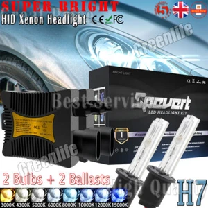 2pcs H7 Car Xenon HID Headlight Ballasts Kit 55W Bulbs 6000K 8000K 10000K Lamps - Picture 1 of 14