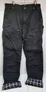 Carhartt Double Knee Heavy Lined 36x34 Black Canvas Ranch Pants 2012 - Bild 1 von 17