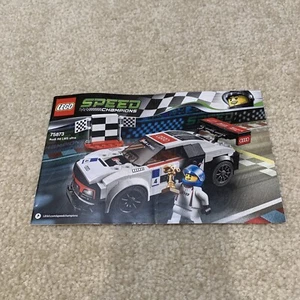 LEGO 75873 Audi R8 LMS Ultra Speed Champions Toy Set Instruction Manual Booklet - Picture 1 of 6