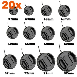 Universal Plastic Snap-On Front Lens Cap Cover for Canon Nikon SLR DSLR 20PCS - Picture 1 of 30