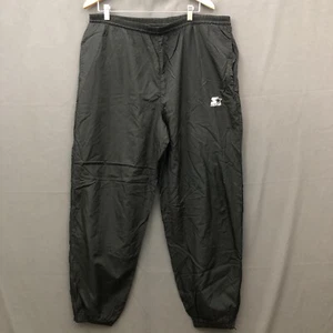 Vintage Starter Track Pants Windbreaker Joggers Mens XL Black 90s Y2K Baggy - Picture 1 of 15