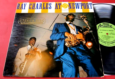 Ray Charles "AT NEWPORT" 1958, Atlantic SD 1289 Original Stereo issue LP.  EX/VG - Image 1 of 4
